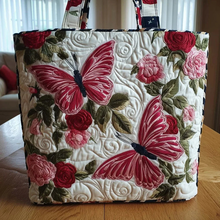 Butterfly Patterns Trapuntato Tote