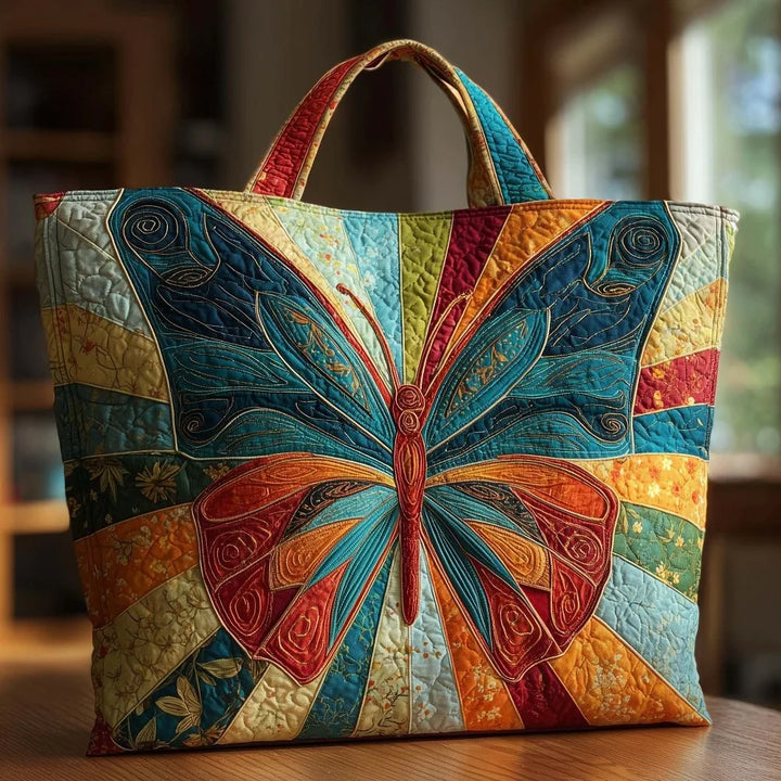 Butterfly Patterns Trapuntato Tote