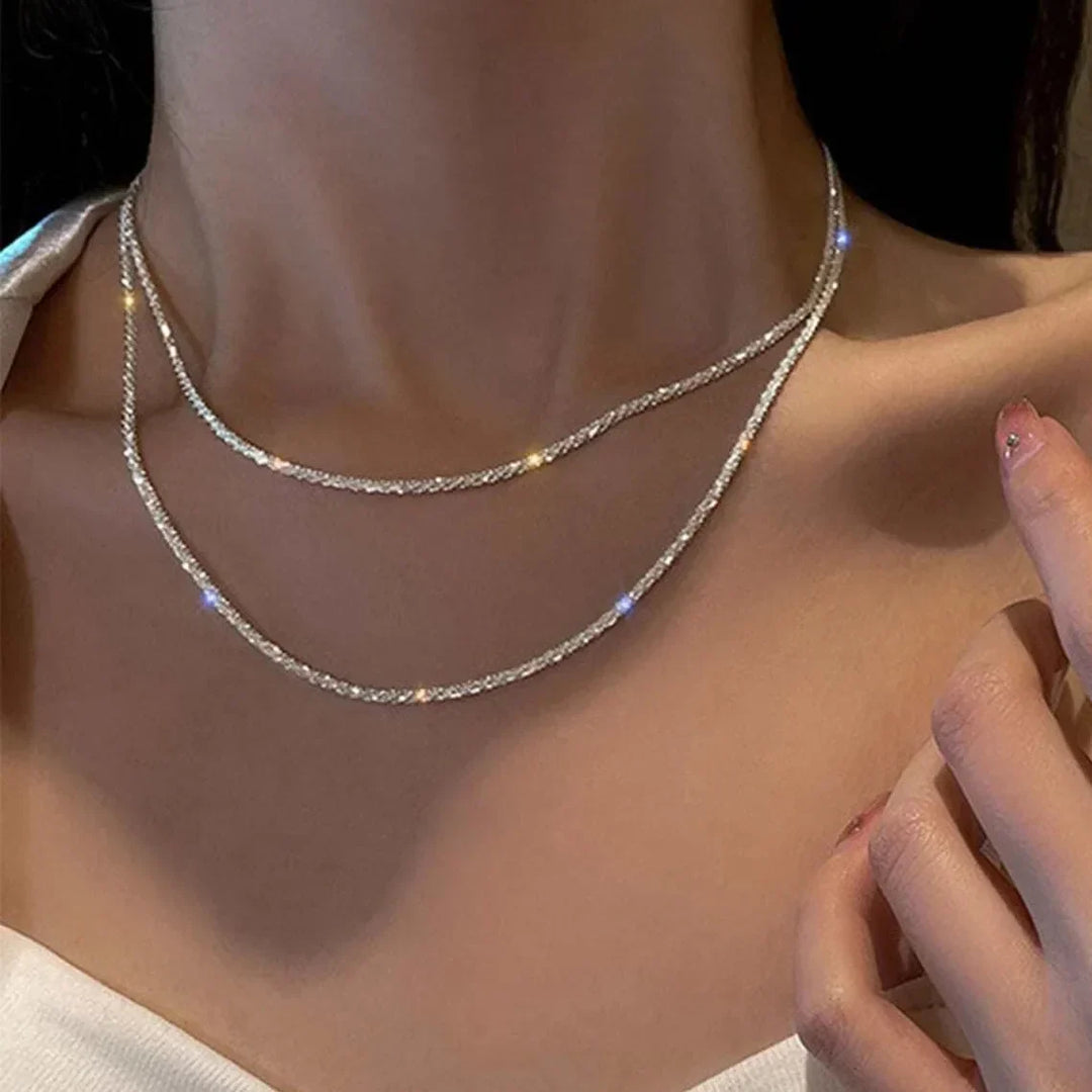Collana a Double Couche con Cristalli