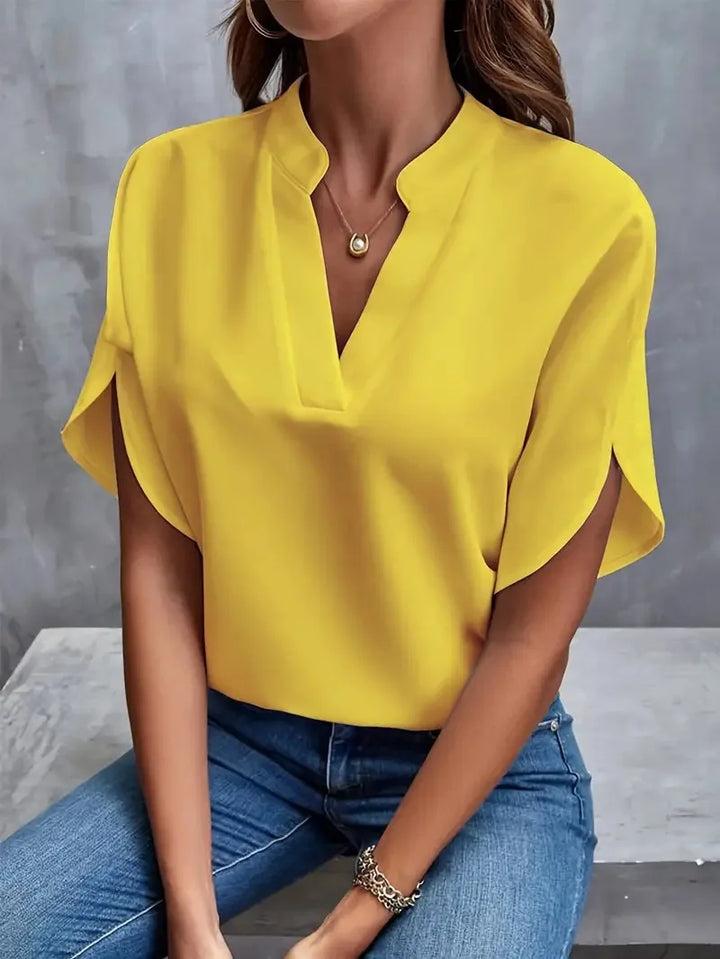 Marlenne | Scollo a V Half Sleeve Camicetta