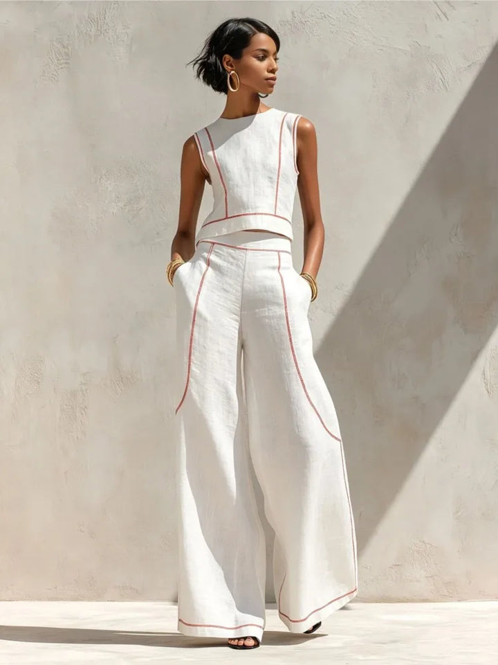 Ivorette | Completo Gilet e Pantaloni a Righe