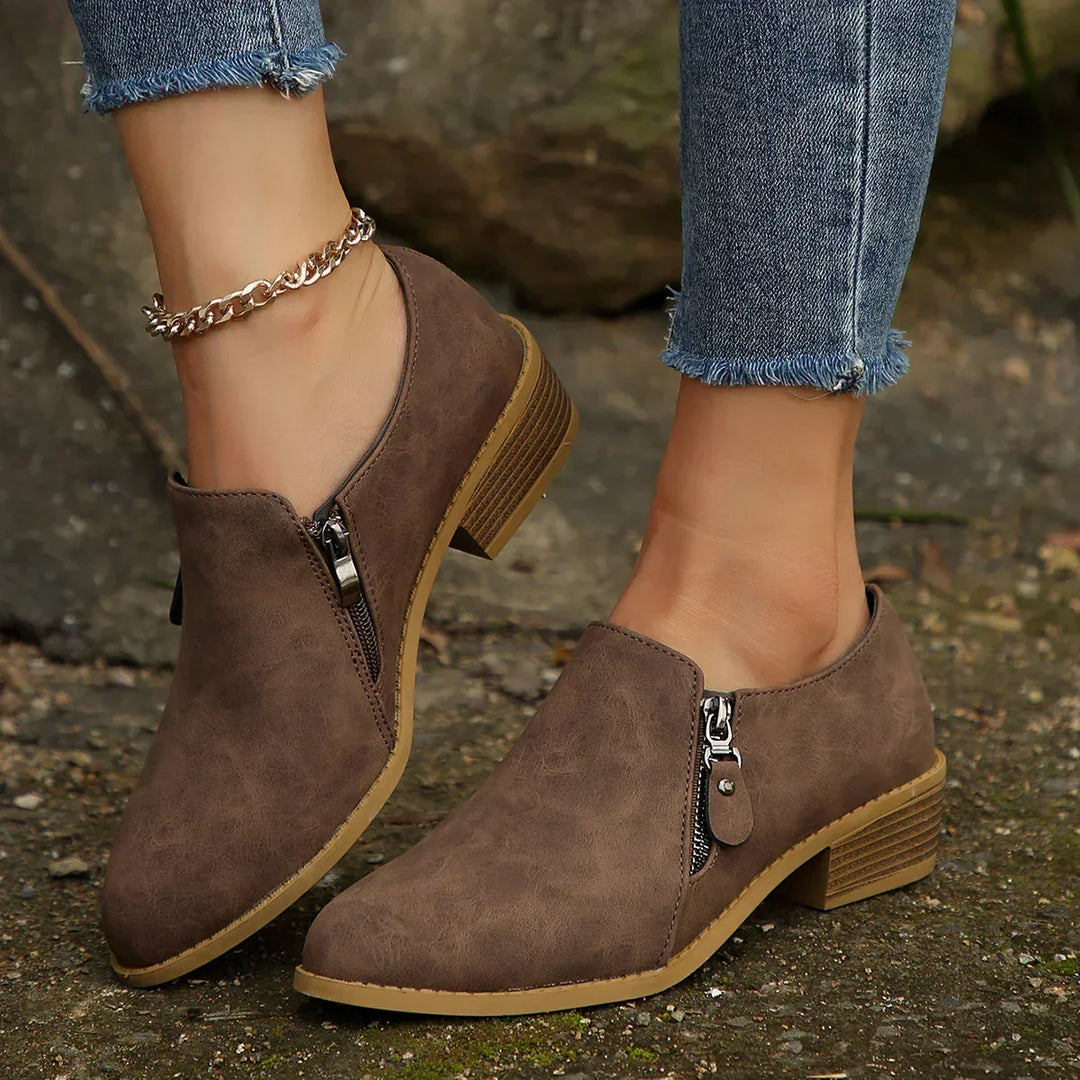 Maia | SleekShield Zip-Up Ankle Stivali