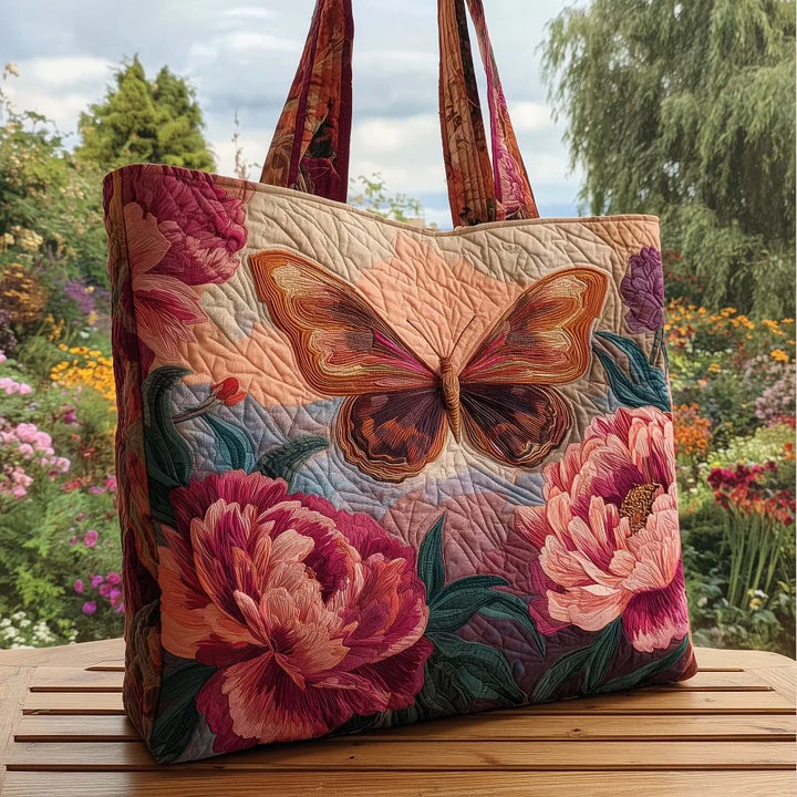 Butterfly Patterns Trapuntato Tote