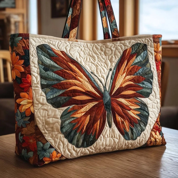 Butterfly Patterns Trapuntato Tote