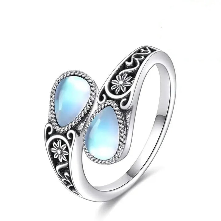 Elegante Anello with Moonstone Blossom