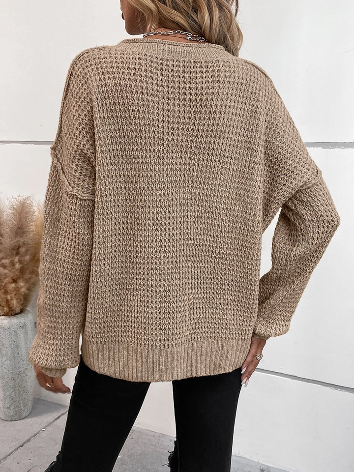 Nell | Button Scollo a V Maglia