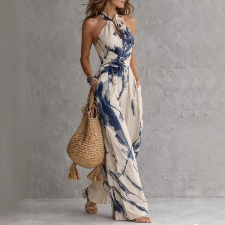 Sylvie | Watercolour Stampa Halter Tuta