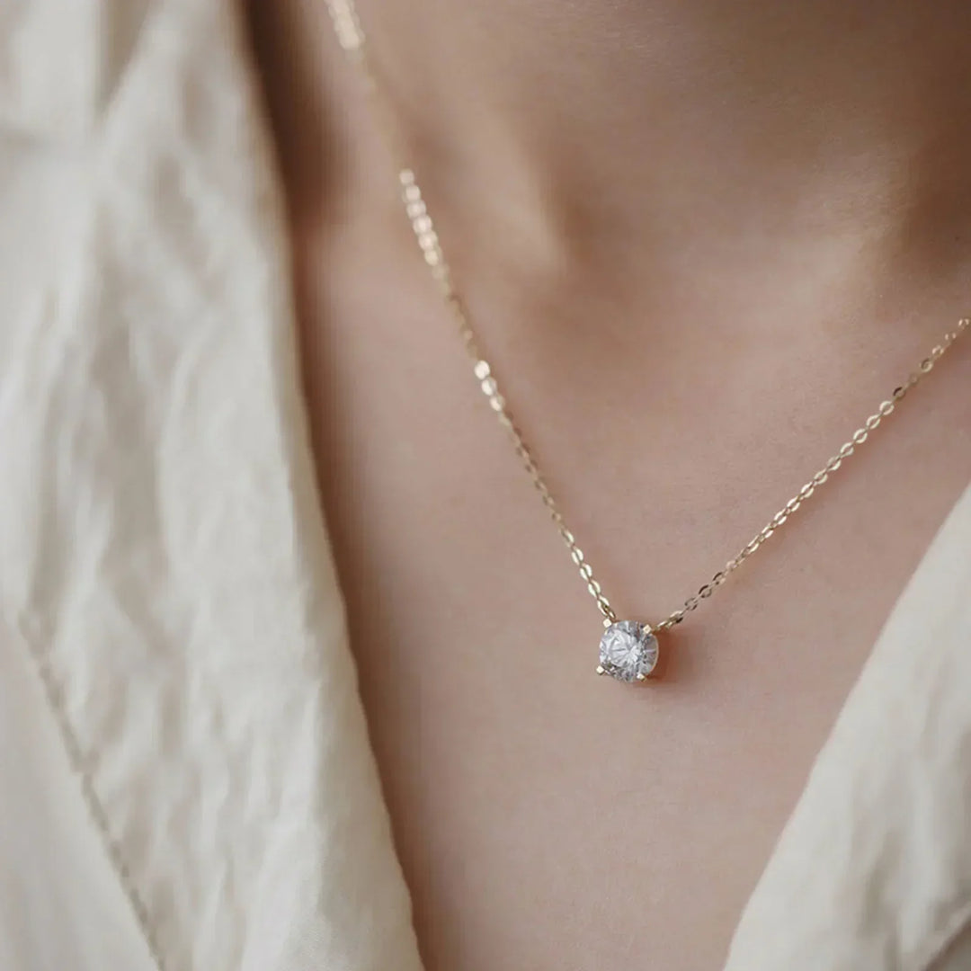 Collana Placcato Oro con Zirconi