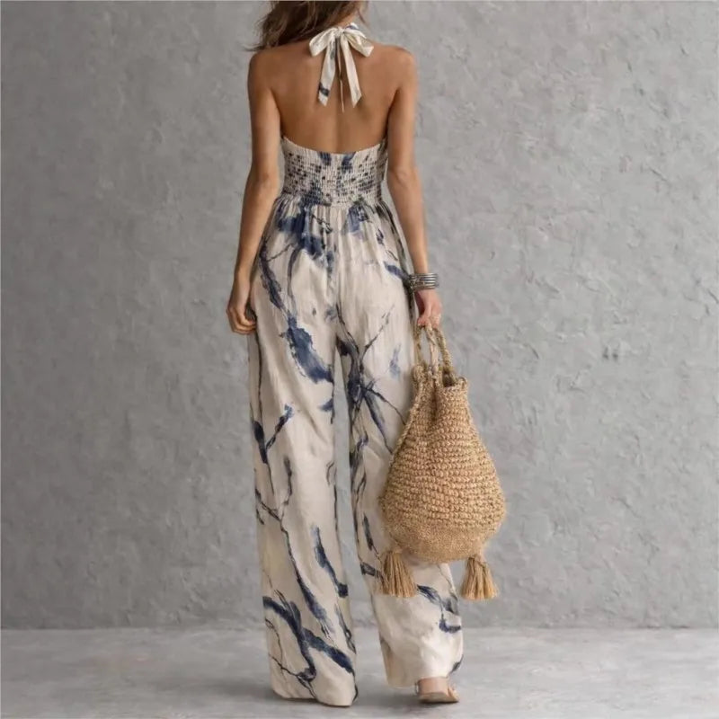 Sylvie | Watercolour Stampa Halter Tuta