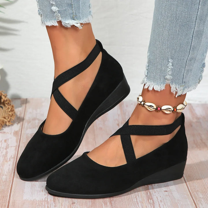 Mary | Nero Wedge Orthopedic Scarpe