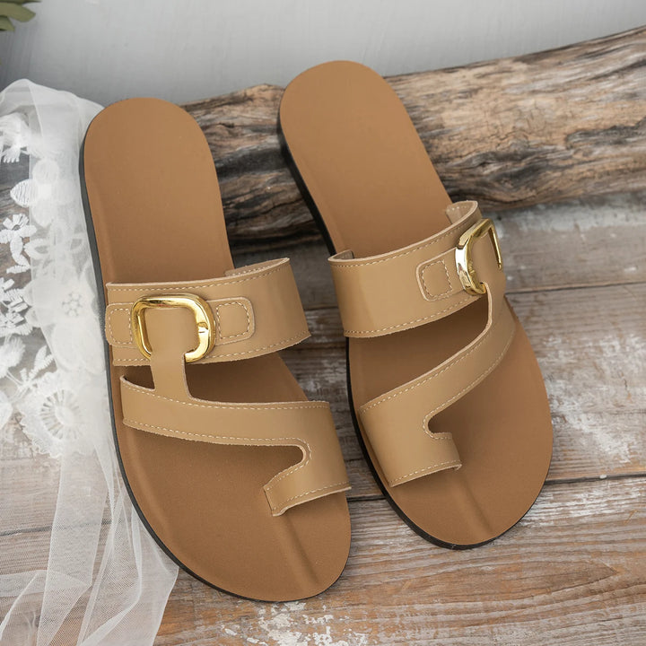 Berwyn | Semplice Buckle Oro Estate Sandali