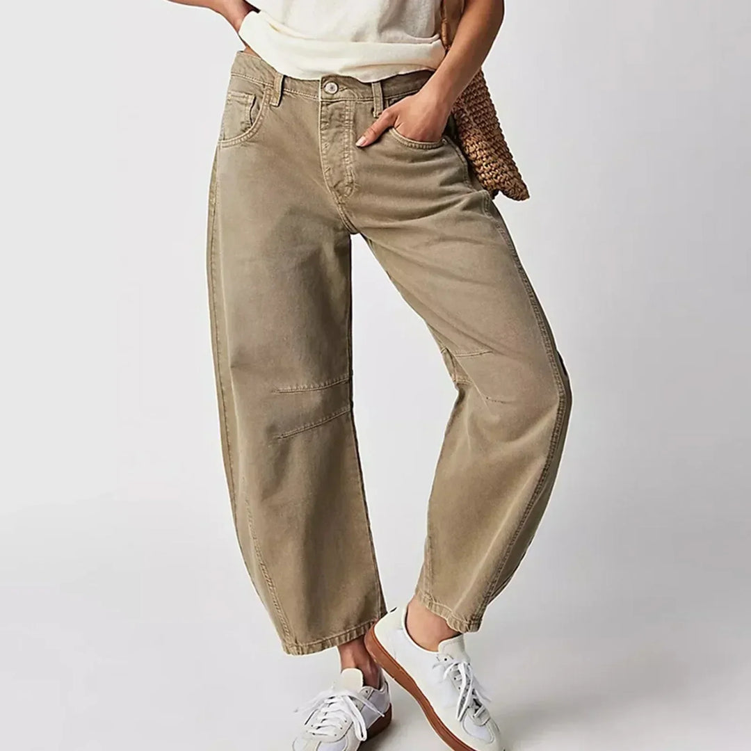 Calla | Moderno Gamba Larga Cropped Pantaloni