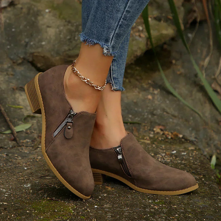Maia | SleekShield Zip-Up Ankle Stivali