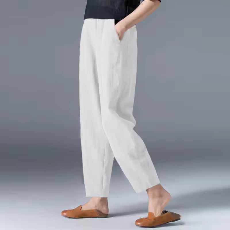 Irene | Leggero Estate Pantaloni with Pleated Front