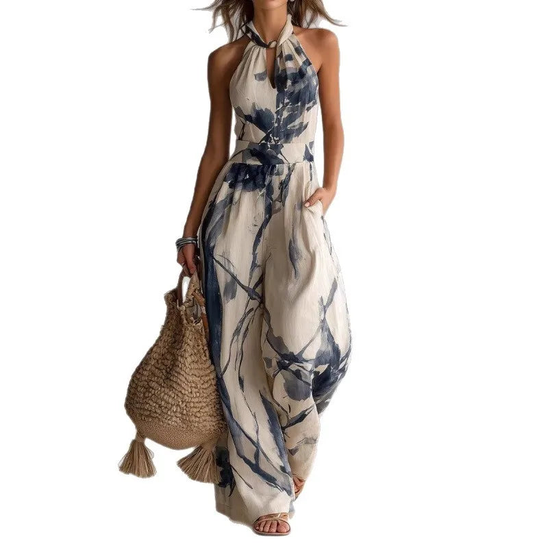 Sylvie | Watercolour Stampa Halter Tuta
