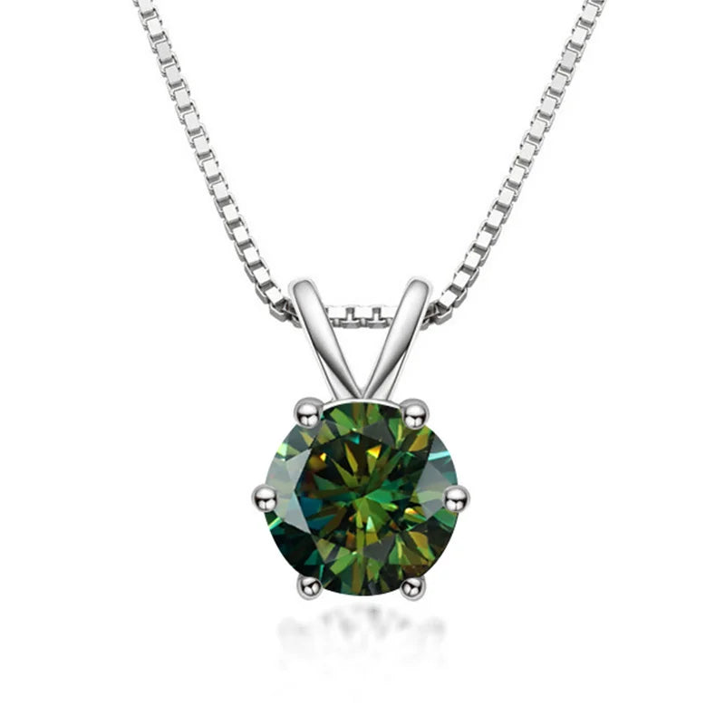 Collana Solitario Elegante con Moissanite