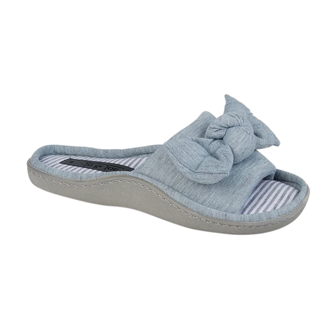 Georgia | Grigio Open Toe Mule Sliders