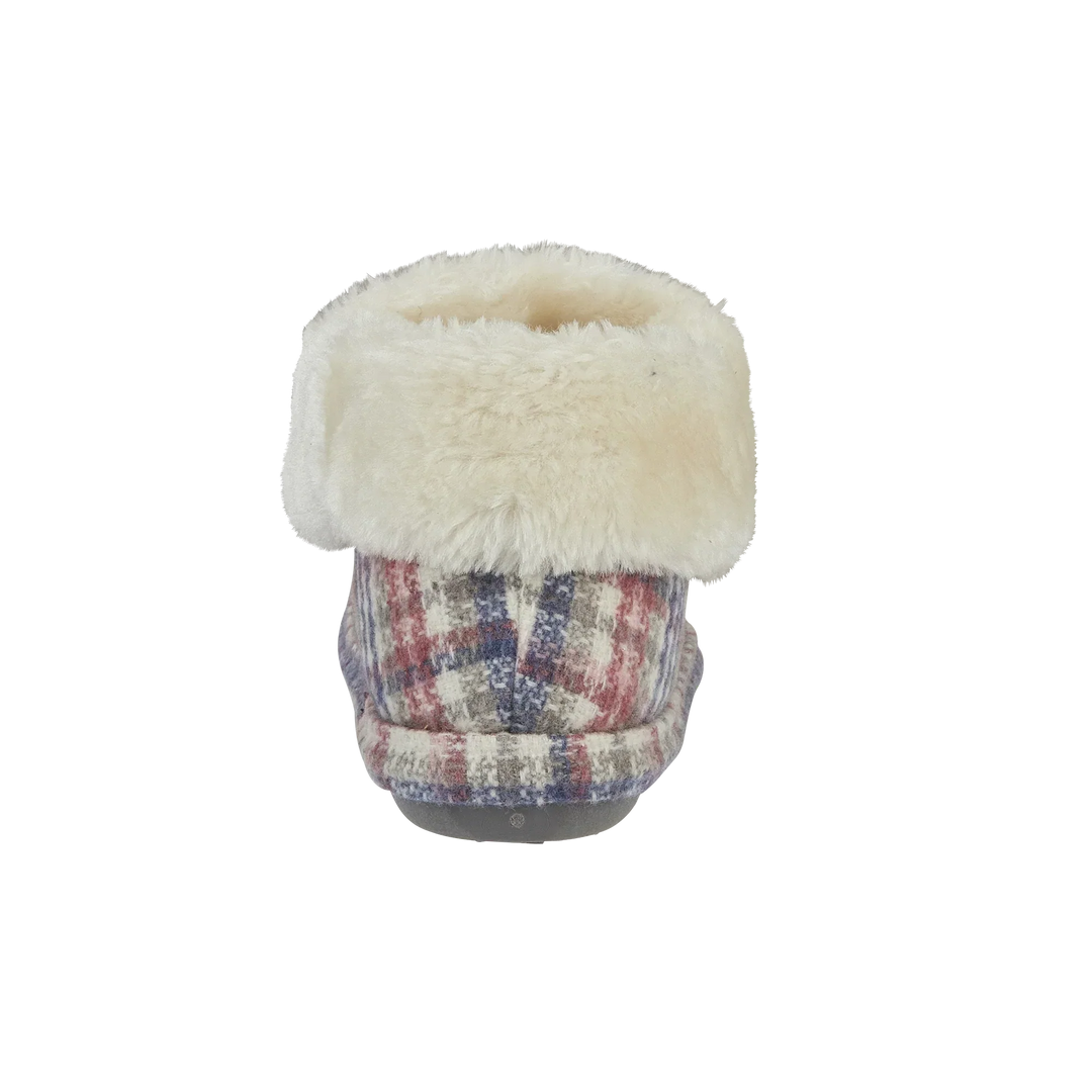 Elke | Pantofole a Stivaletto Tartan Rosa