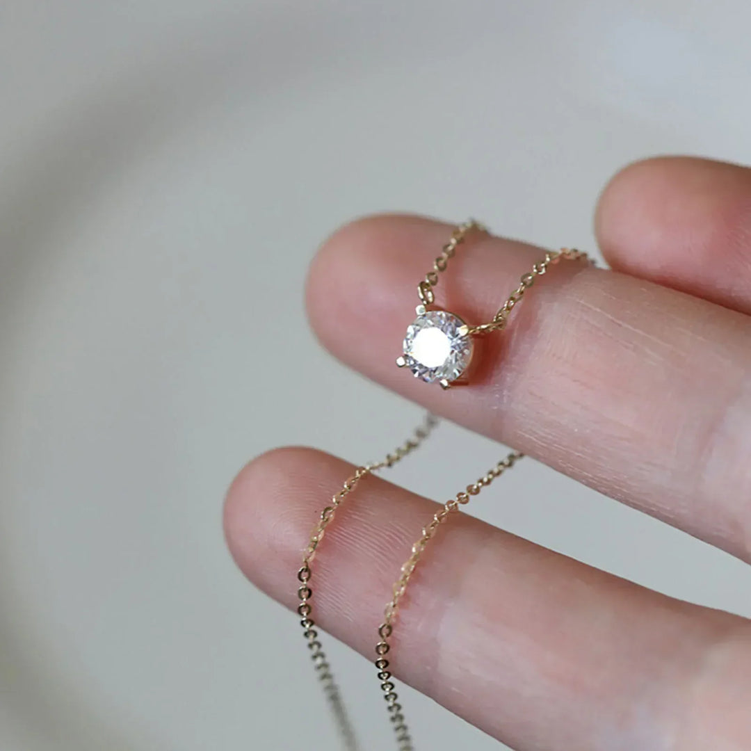 Collana Placcato Oro con Zirconi