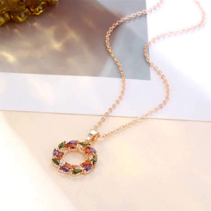 Collana con Ciondolo Arcobaleno Luminoso