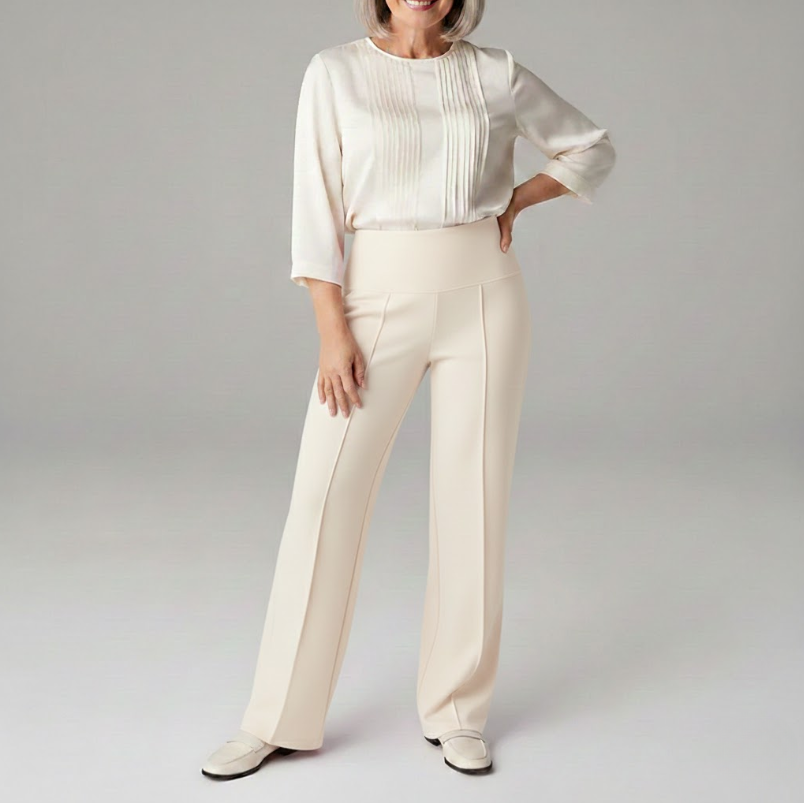 Marli | Flattering Tapered Leg Comfort Pantaloni with Pockets