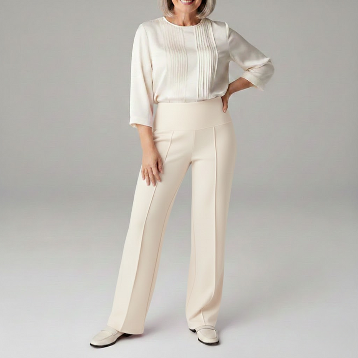 Marli | Flattering Tapered Leg Comfort Pantaloni with Pockets