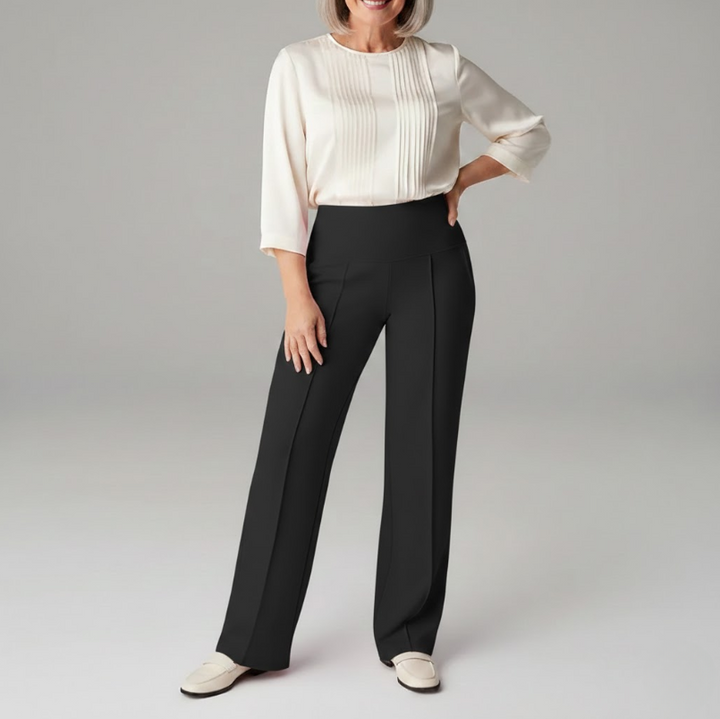Marli | Flattering Tapered Leg Comfort Pantaloni with Pockets
