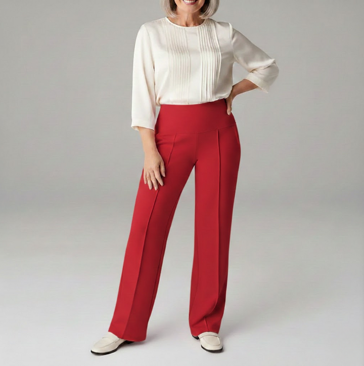 Marli | Flattering Tapered Leg Comfort Pantaloni with Pockets
