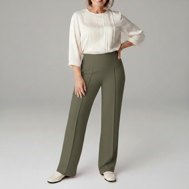 Marli | Flattering Tapered Leg Comfort Pantaloni with Pockets
