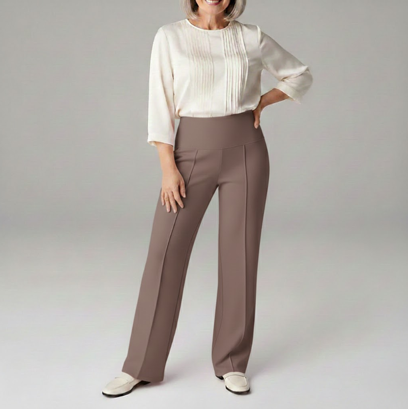Marli | Flattering Tapered Leg Comfort Pantaloni with Pockets