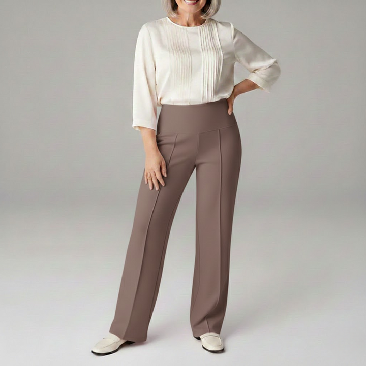 Marli | Flattering Tapered Leg Comfort Pantaloni with Pockets