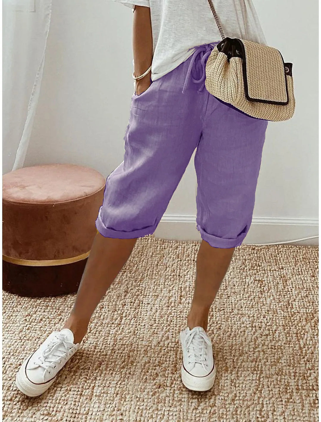 Wren | Lino Blend Sash-Tie Shorts
