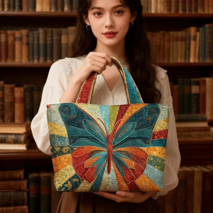 Butterfly Patterns Trapuntato Tote