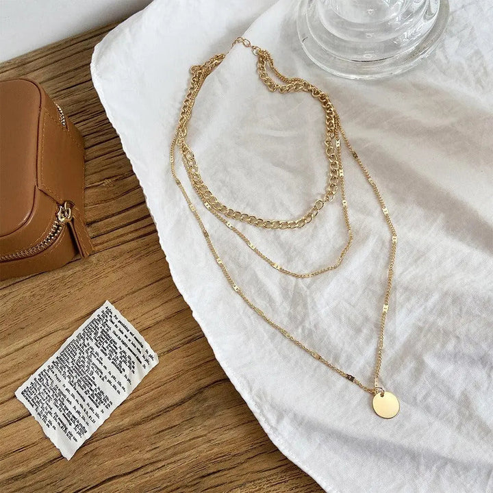 Collana Elegante Placcato Oro e Argento