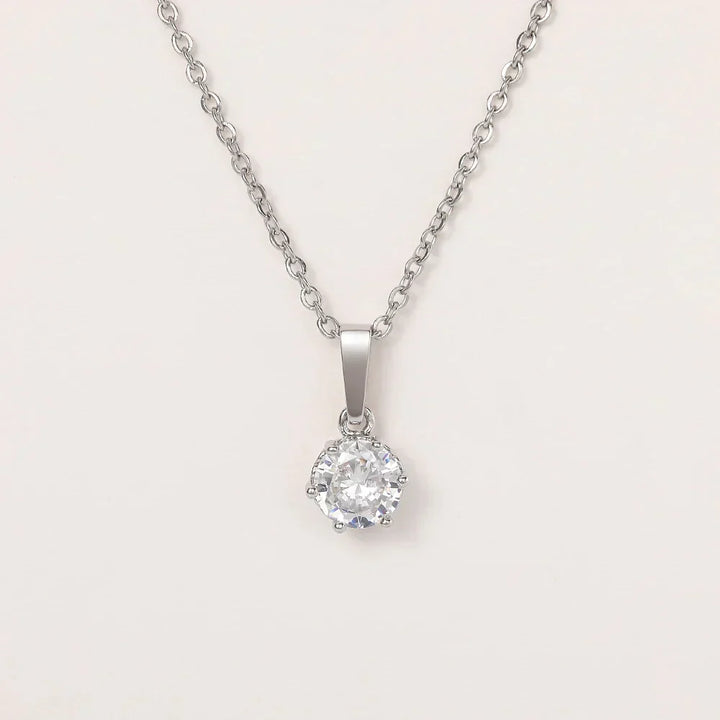Collana Classico con Ciondolo in Zirconia