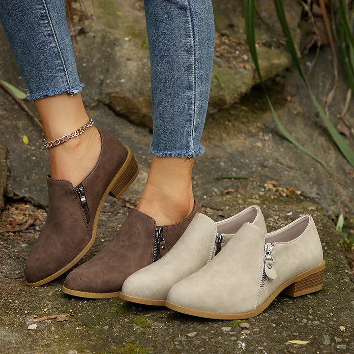Maia | SleekShield Zip-Up Ankle Stivali