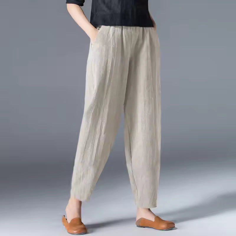 Irene | Leggero Estate Pantaloni with Pleated Front