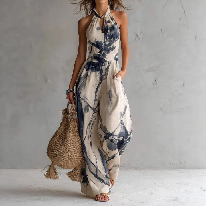 Sylvie | Watercolour Stampa Halter Tuta