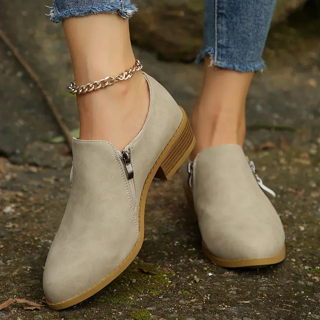 Maia | SleekShield Zip-Up Ankle Stivali