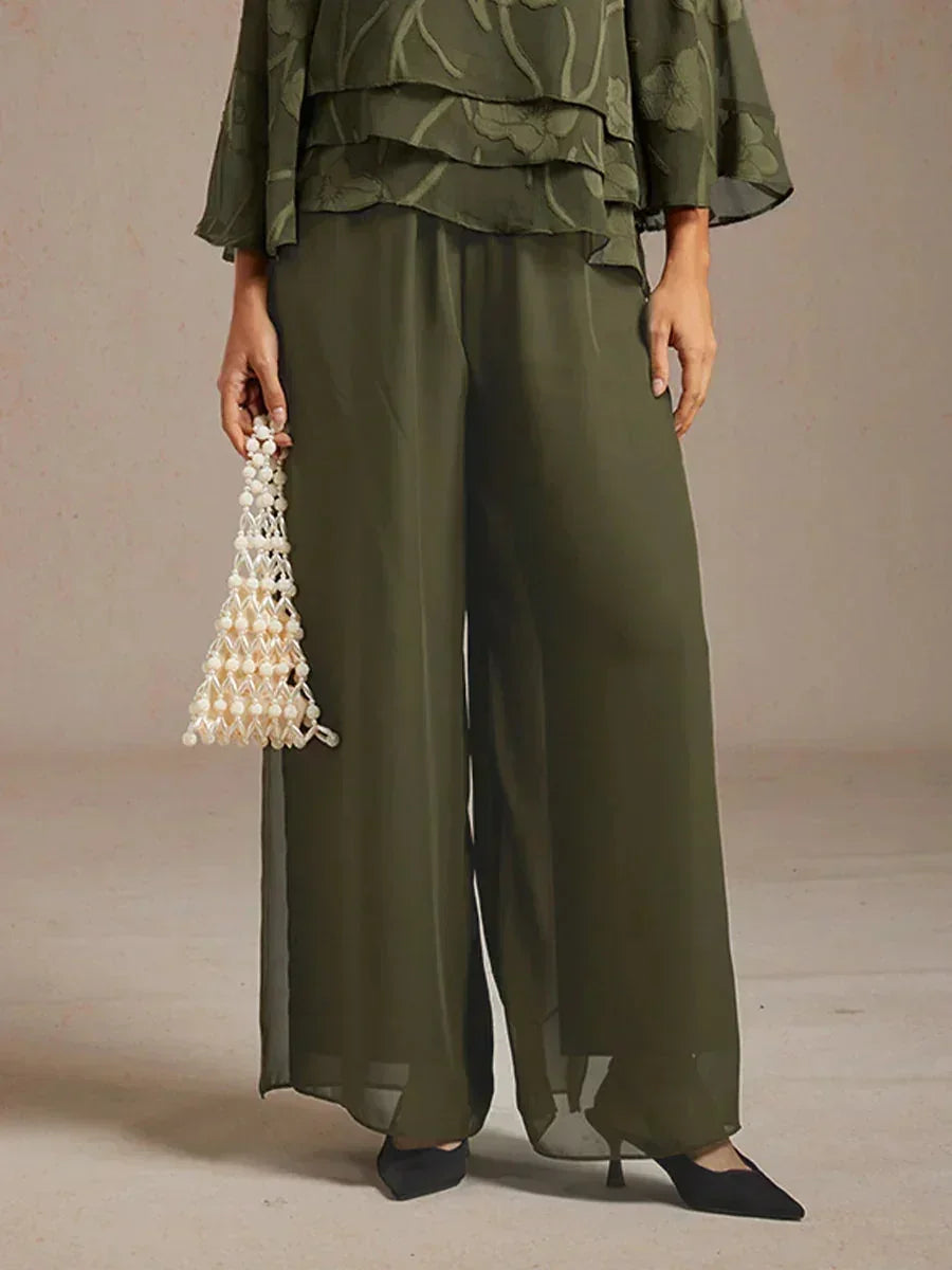 Olivenna | Chiffon Split Leg Pantaloni
