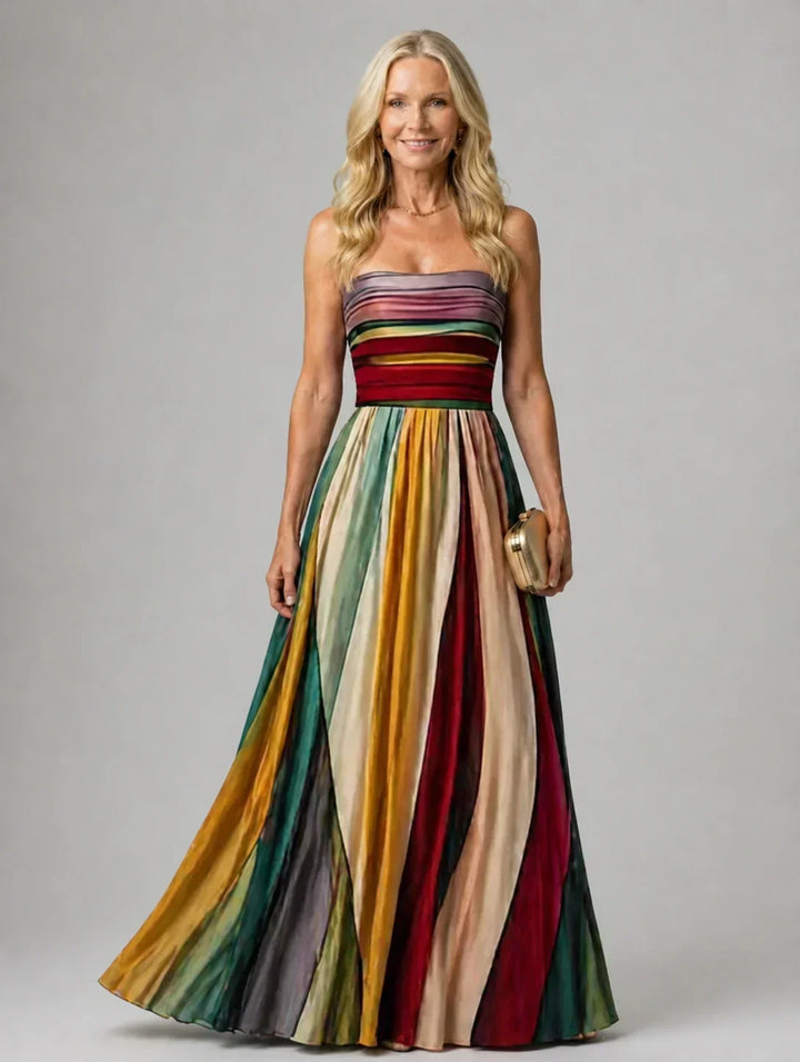 Alessia | Strapless Flared Abito, Easy and Elegante