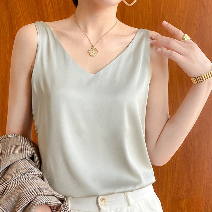Zola | Minimalist Scollo a V Tank