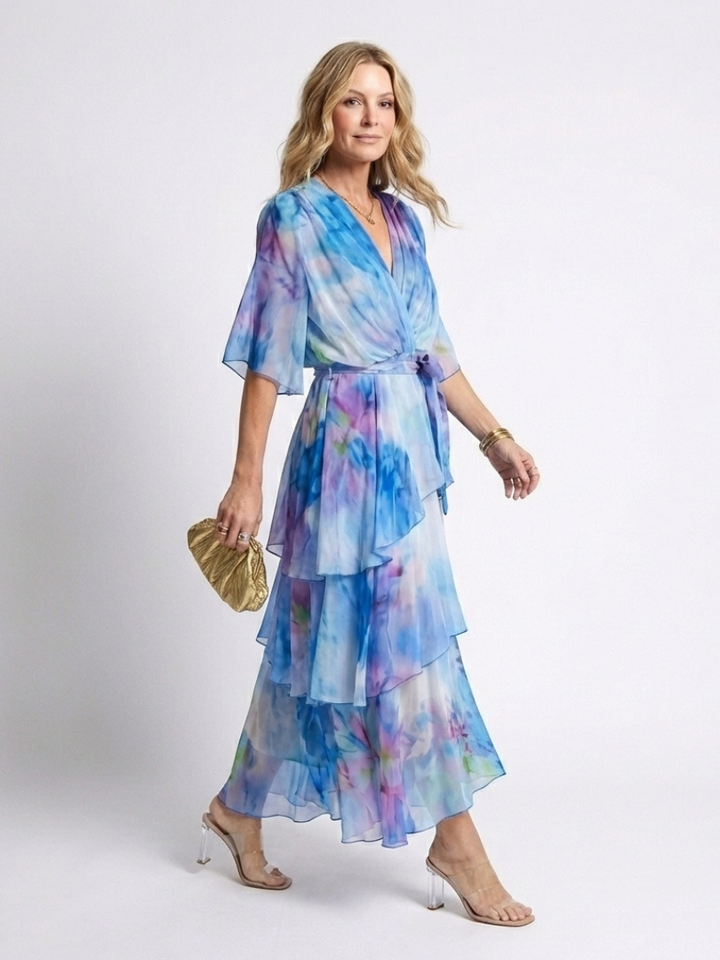 Calista | Sheer Layered Maxi Abito