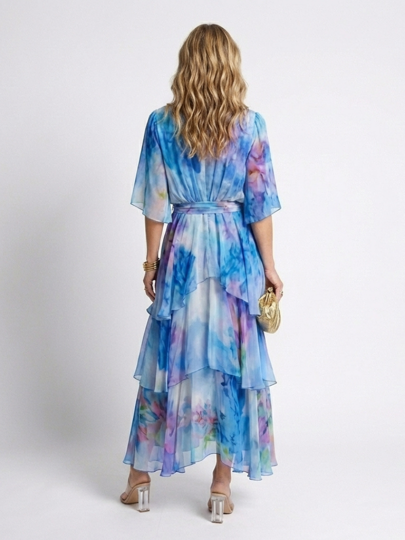 Calista | Sheer Layered Maxi Abito
