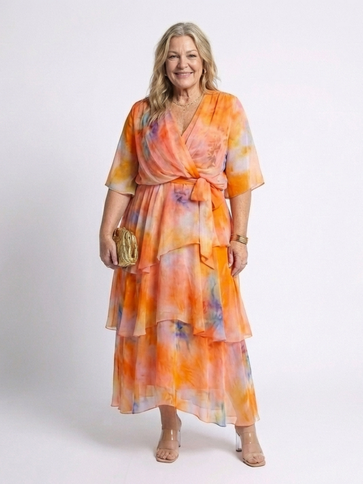 Calista | Sheer Layered Maxi Abito
