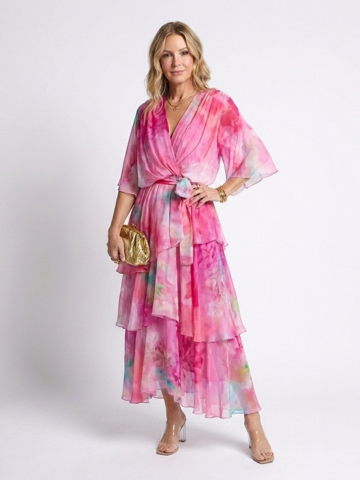 Calista | Sheer Layered Maxi Abito