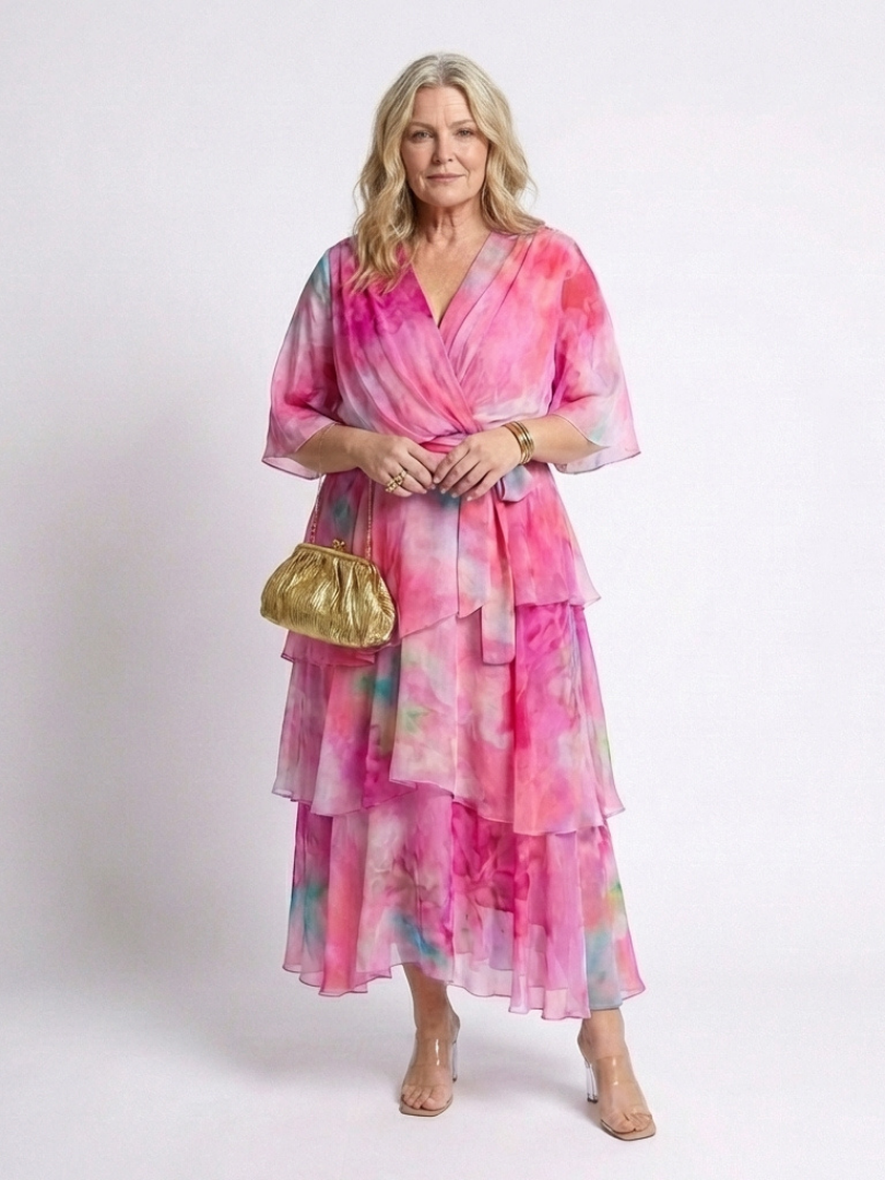 Calista | Sheer Layered Maxi Abito