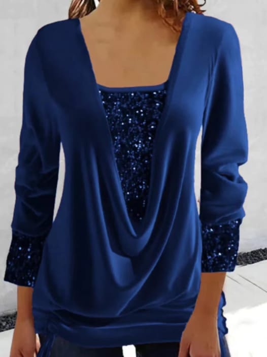 Pen | Paillettes Drape Top