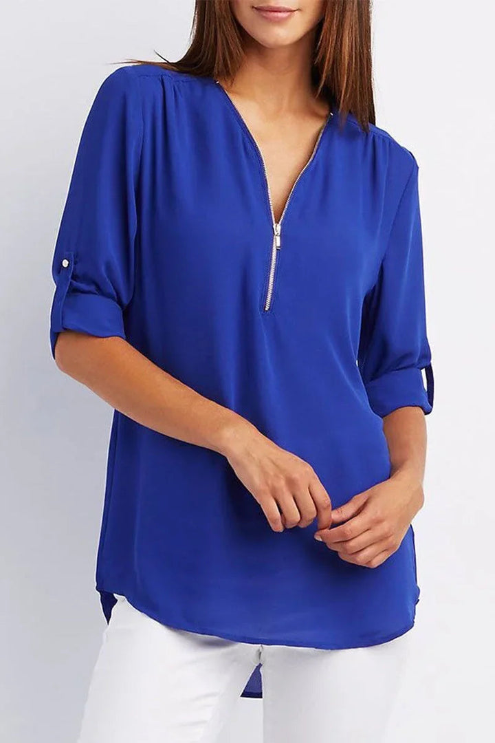 Ora | Zip Detail Top