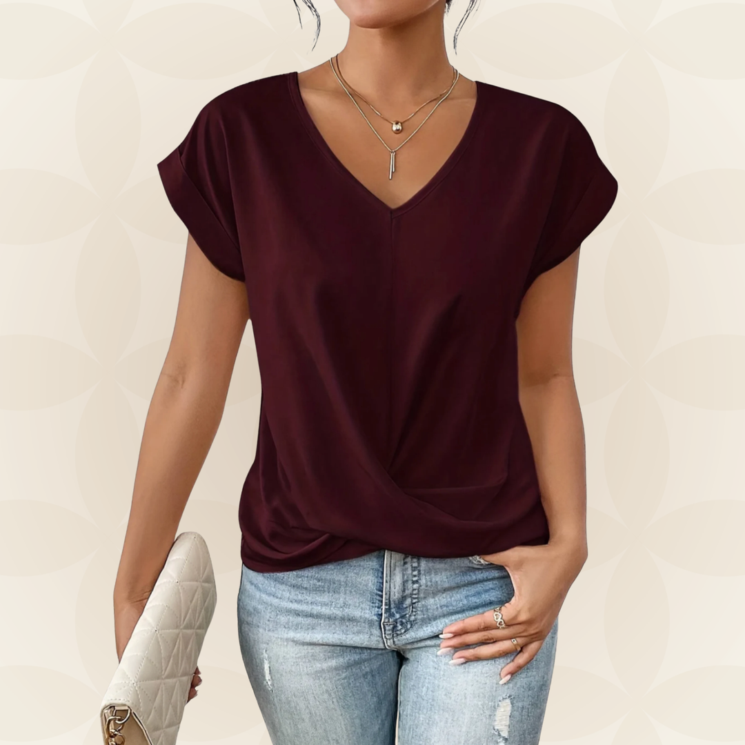 Isla | Scollo a V Draped Top